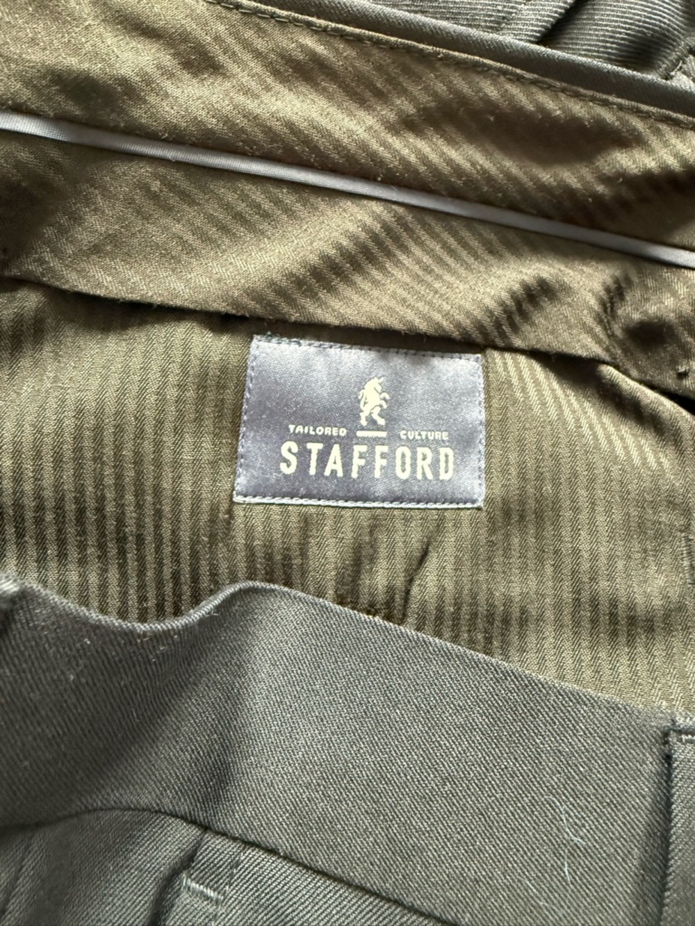 Prom! Wedding!Stafford Men's Navy Dress Pants - Classic Pleated Trousers 30x34 - Picture 2 of 7